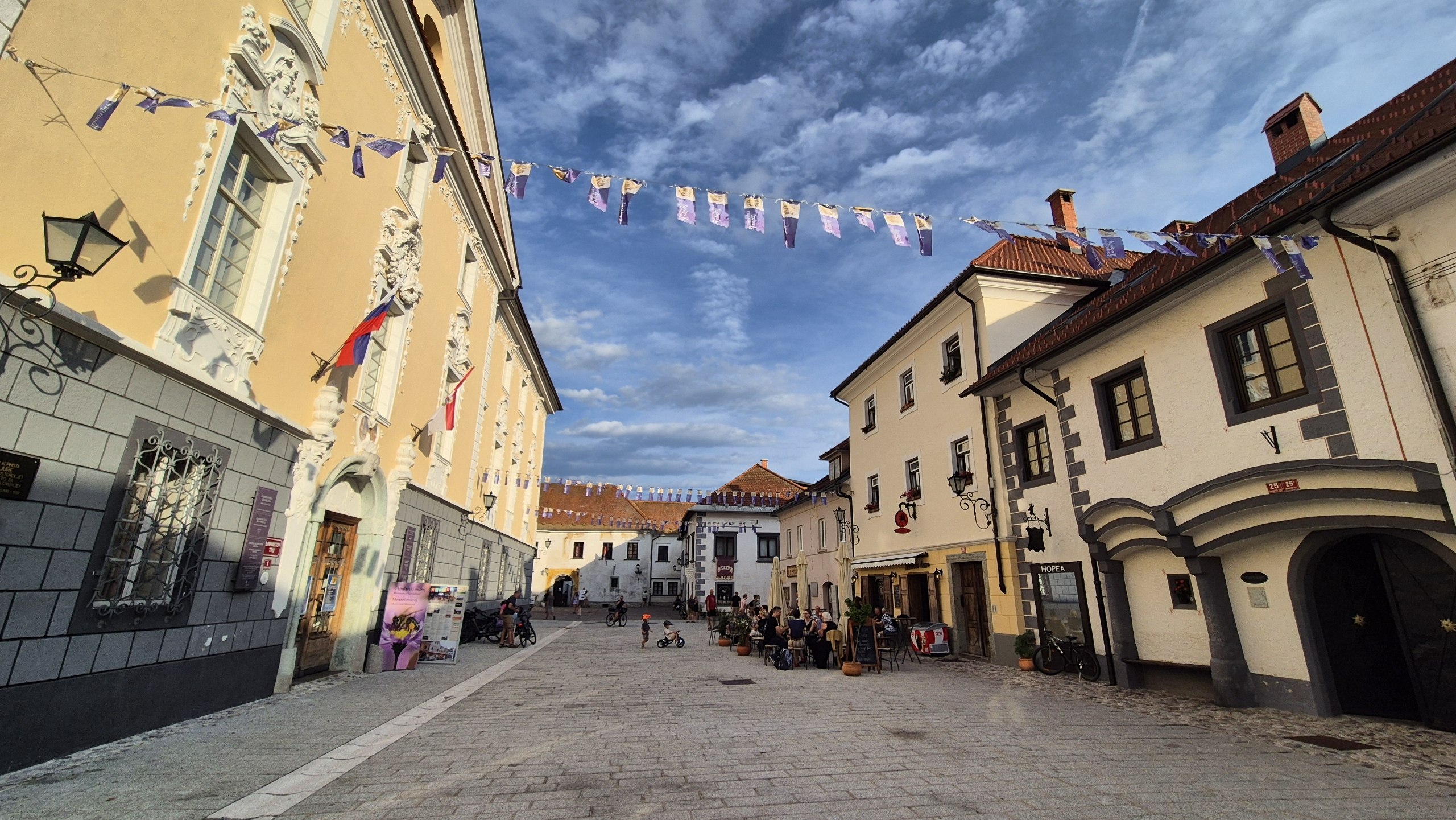 Historic buildings around Linhart Square in Radovljica