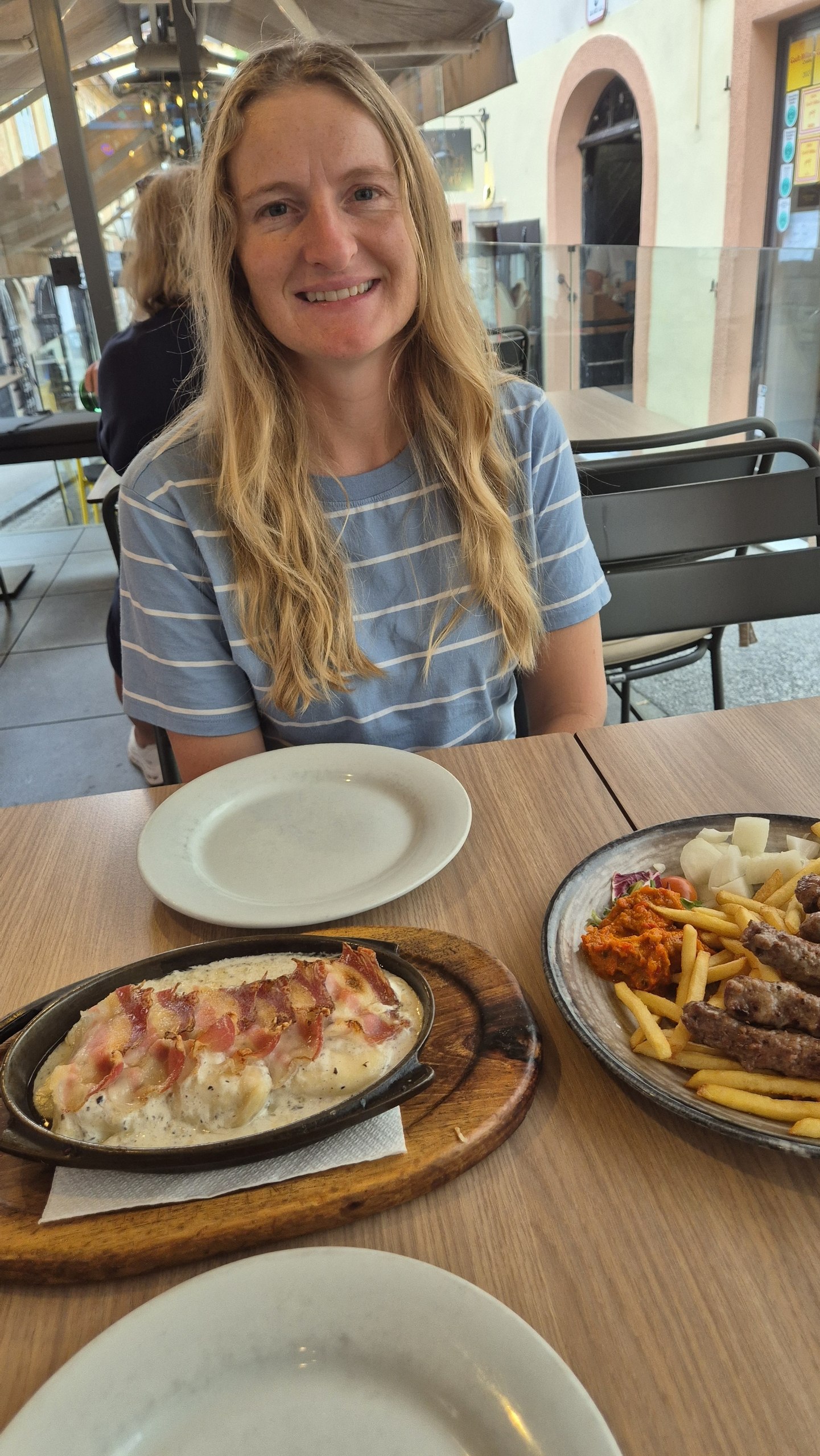 Caro with cevapi and truffle bacon strukli in Zagreb