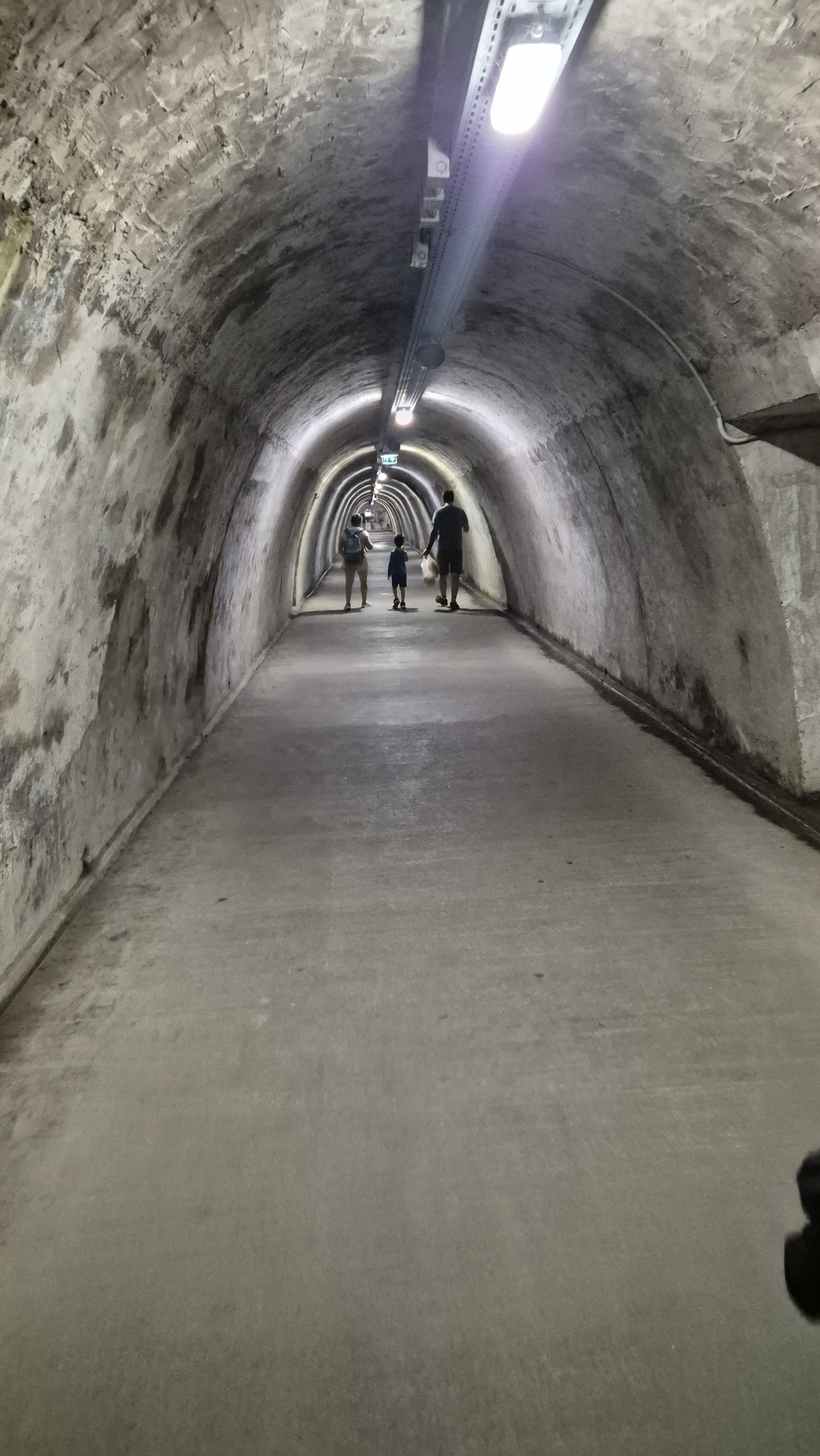 The concrete passage through Grič Tunnel beneath Zagreb Upper Town