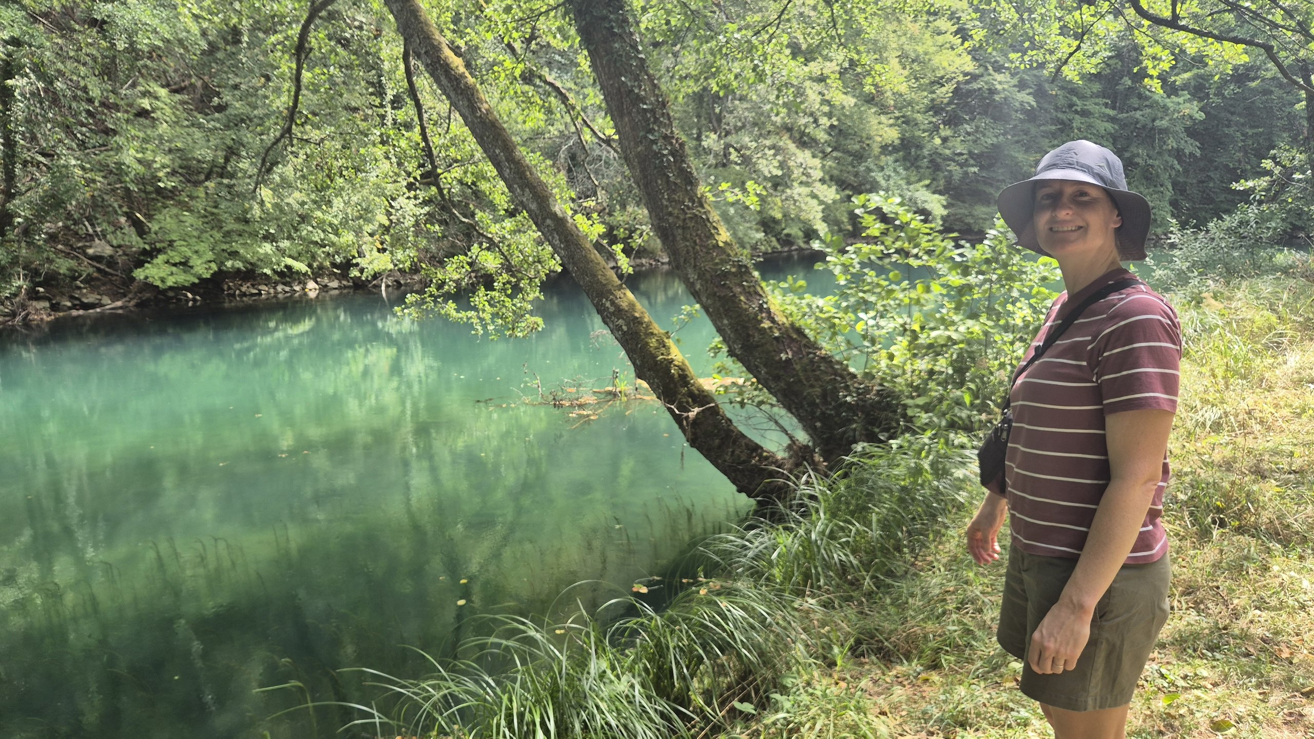 Walking beside the Slunjčica River in Slunj