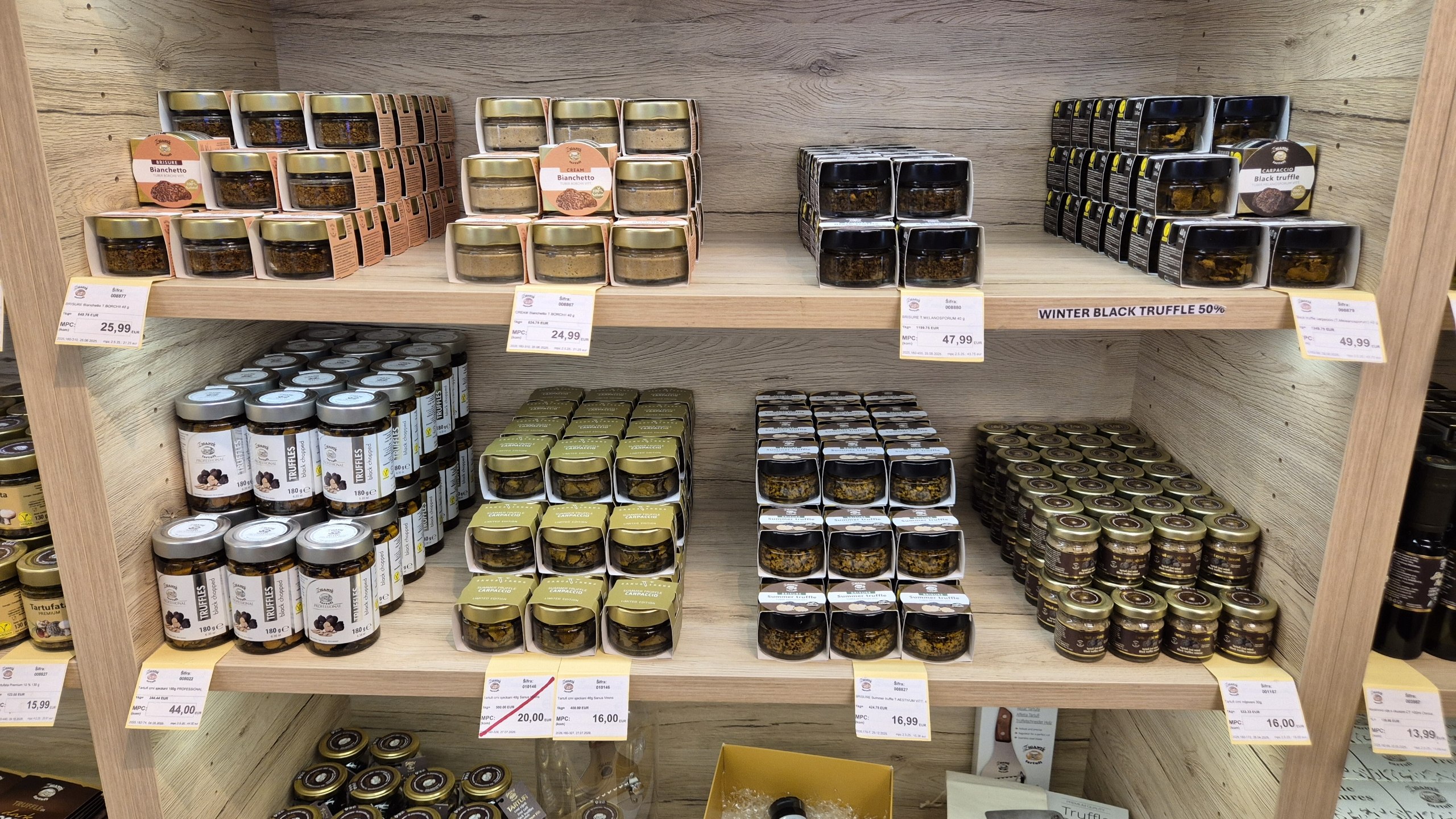 A stop at a Croatian truffle shop