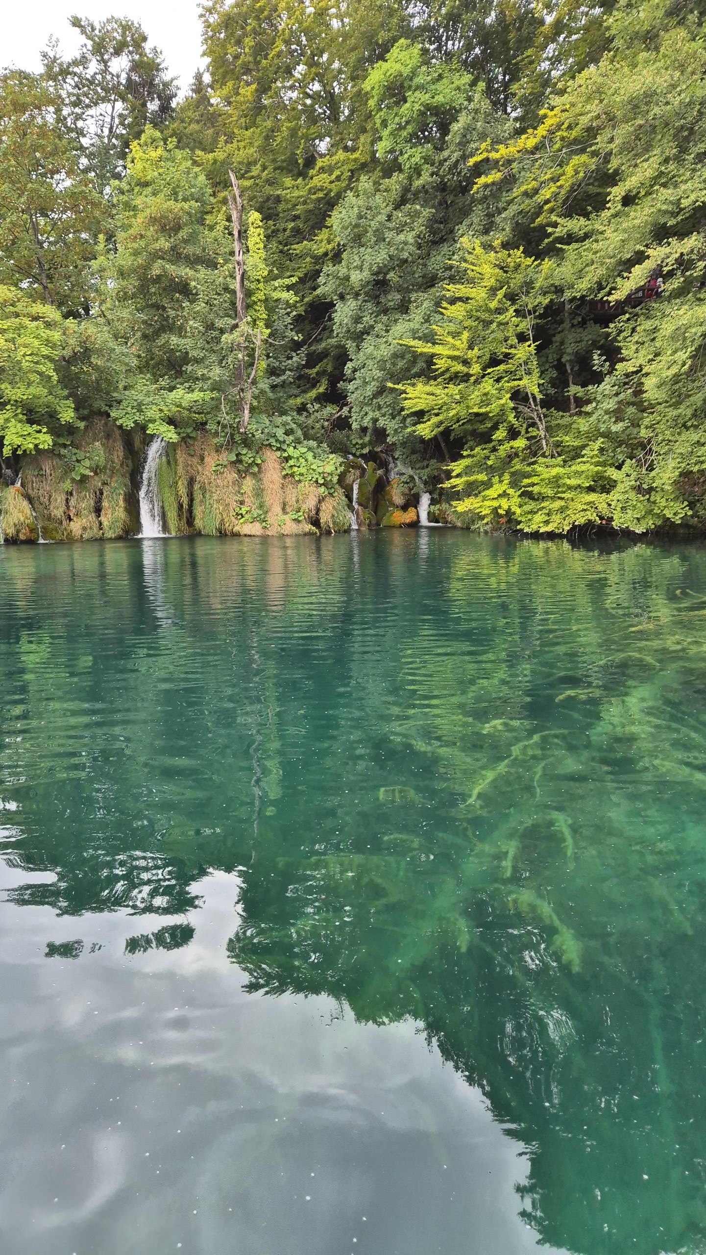 The electric boat crossing Lake Kozjak at Plitvice