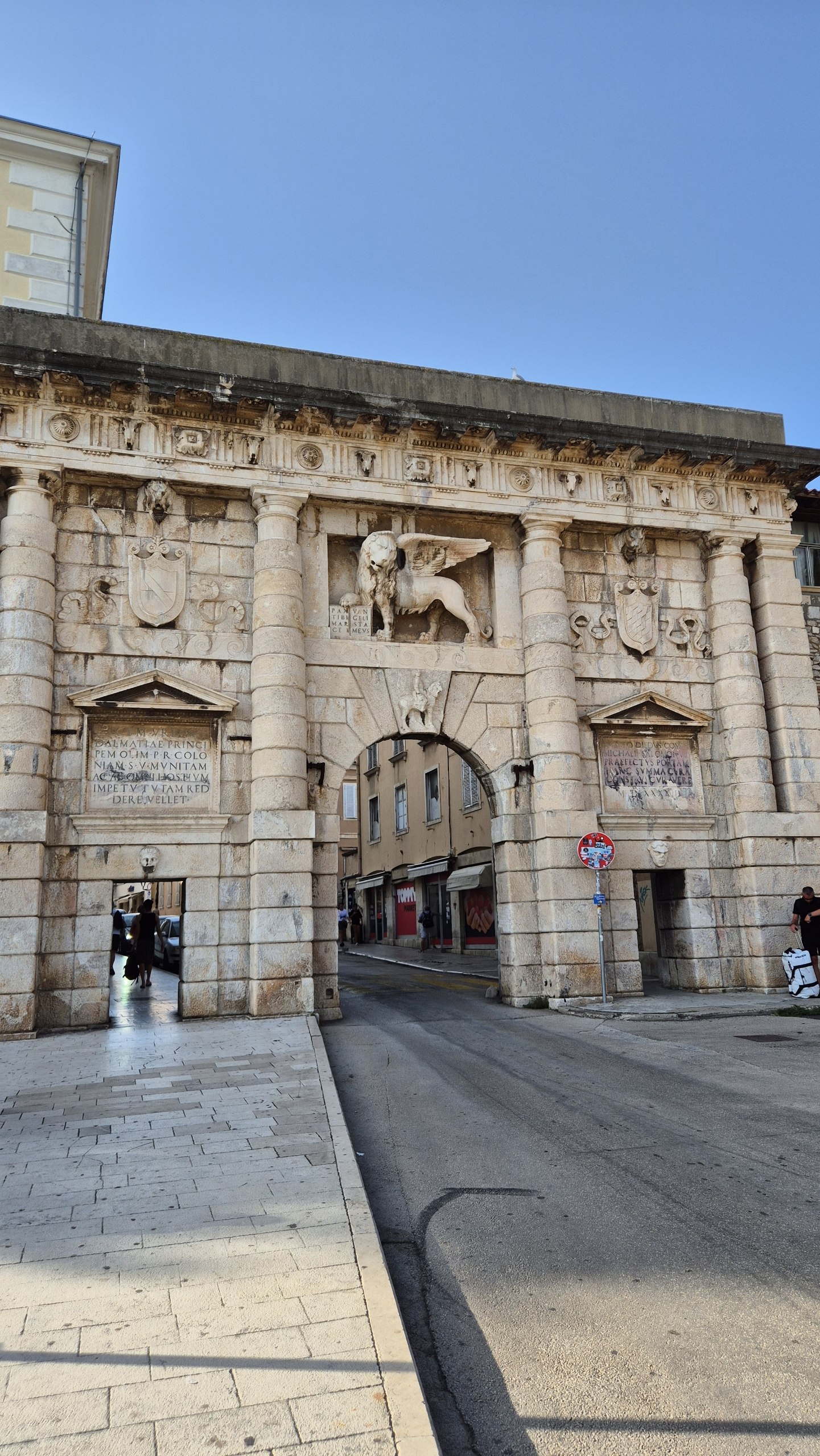 The ornate sixteenth-century Land Gate in Zadar