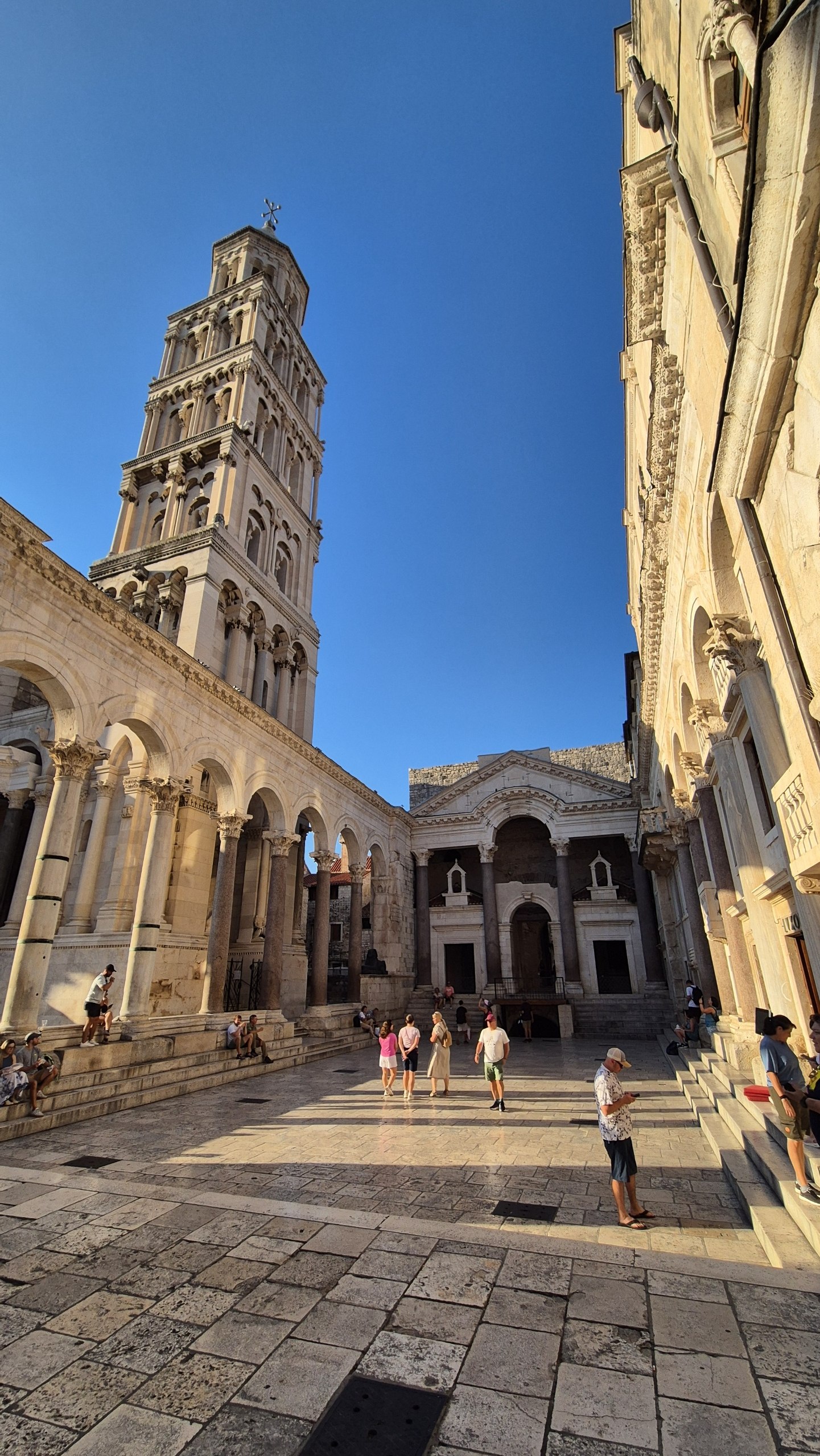 The Peristyle and Cathedral of Saint Domnius bell tower in Split