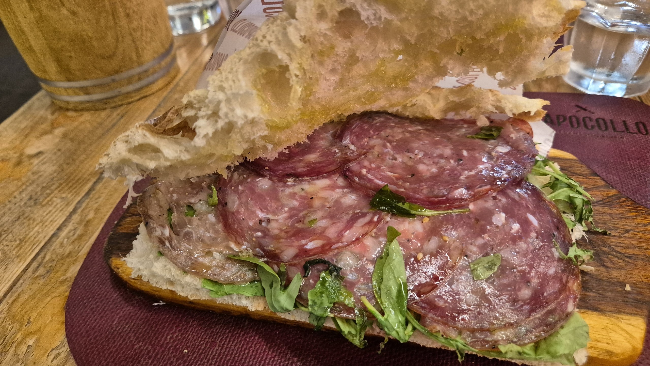 day50-black-pig-salami-panino Panino with Sicilian black-pig salami