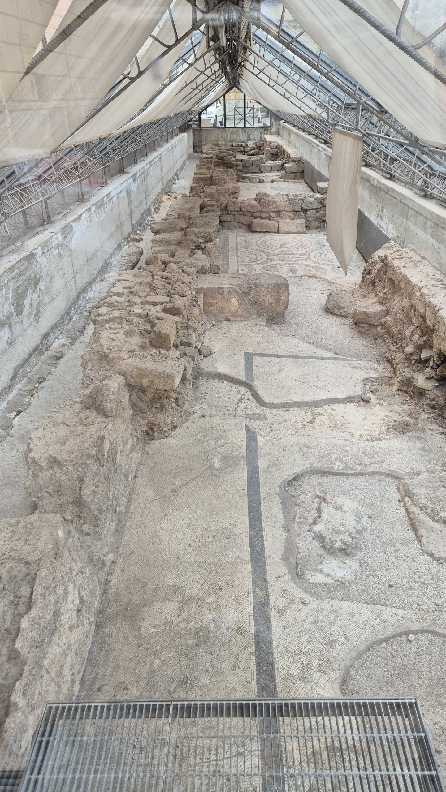 day51-capo-market-archaeology Archaeological remains and mosaic beside Capo Market