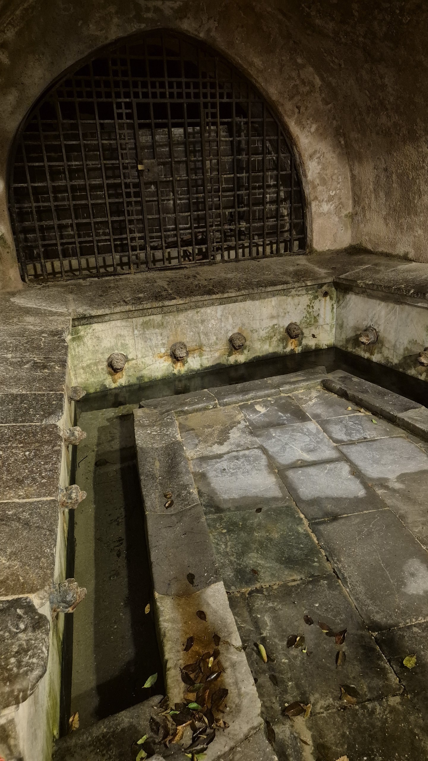 days53-54-cefalu-medieval-washhouse-spouts Cast-iron water spouts and stone basins in Cefalù's medieval washhouse