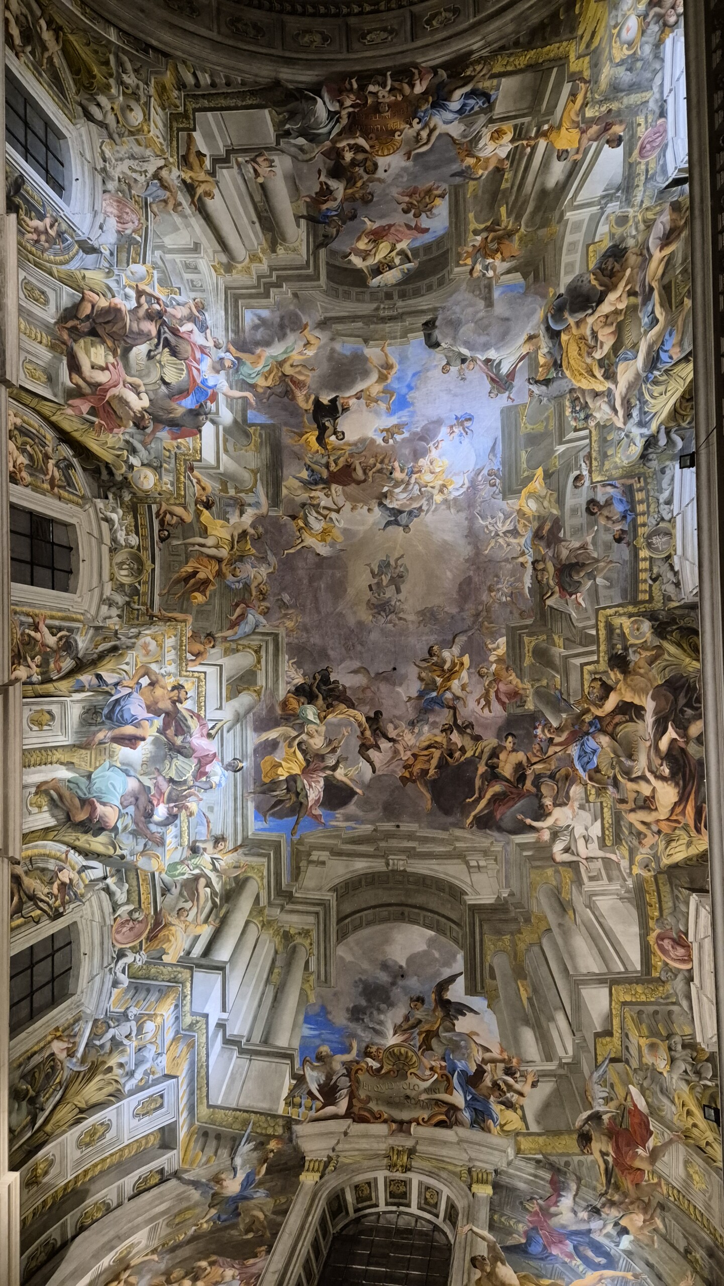 day64-santignazio-pozzo-ceiling Andrea Pozzo's painted ceiling in Sant'Ignazio, the architecture soaring into the sky