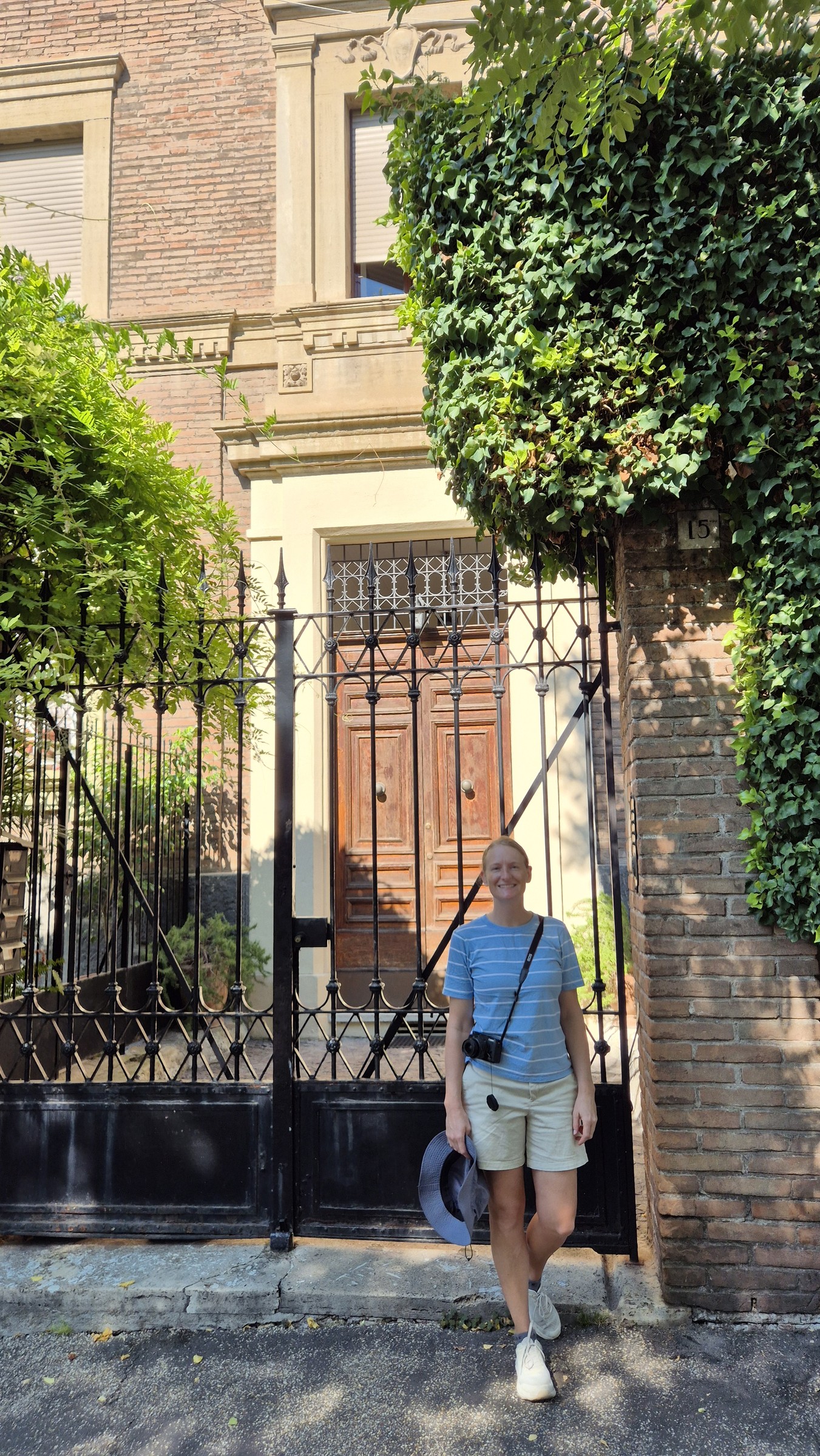 day65-caro-grandparents-rome-house Caro outside the Rome house where her grandparents stayed 72 years earlier