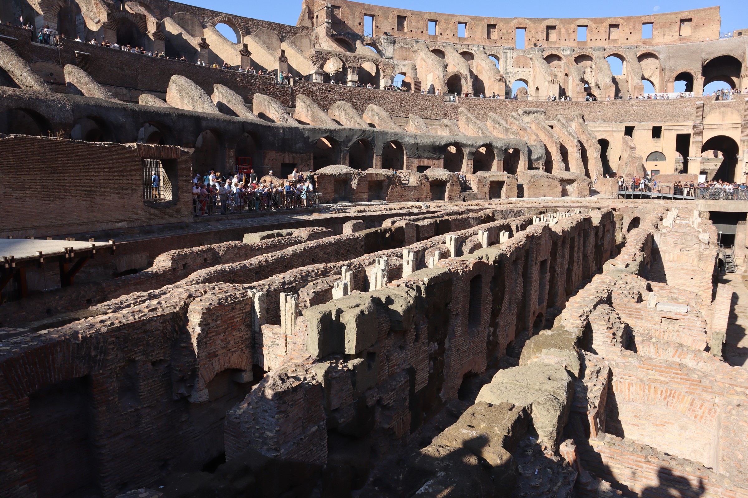 day65-colosseum-arena The exposed arena level and seating inside the Colosseum