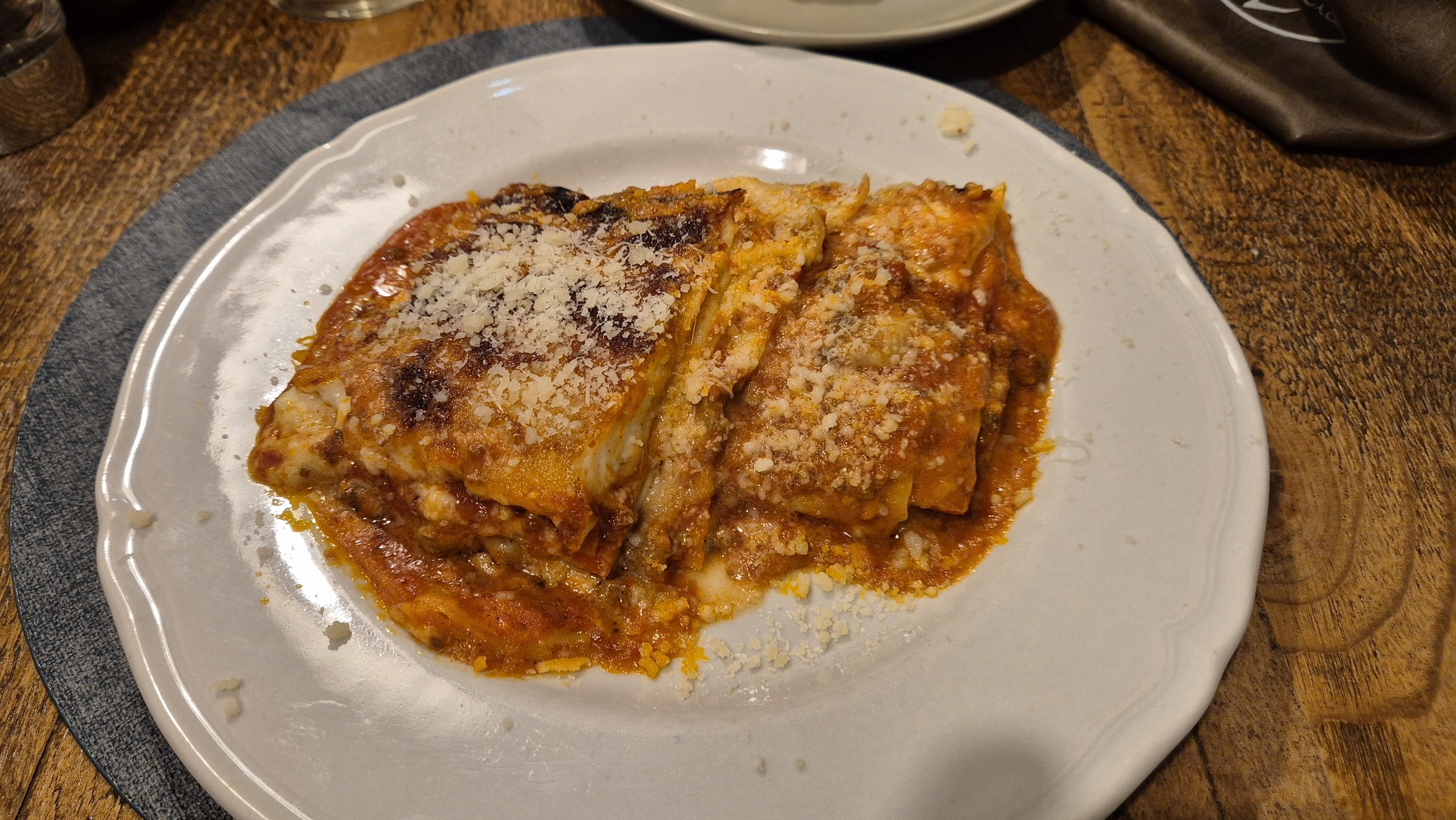 day65-lasagne A plate of lasagne at dinner in Rome