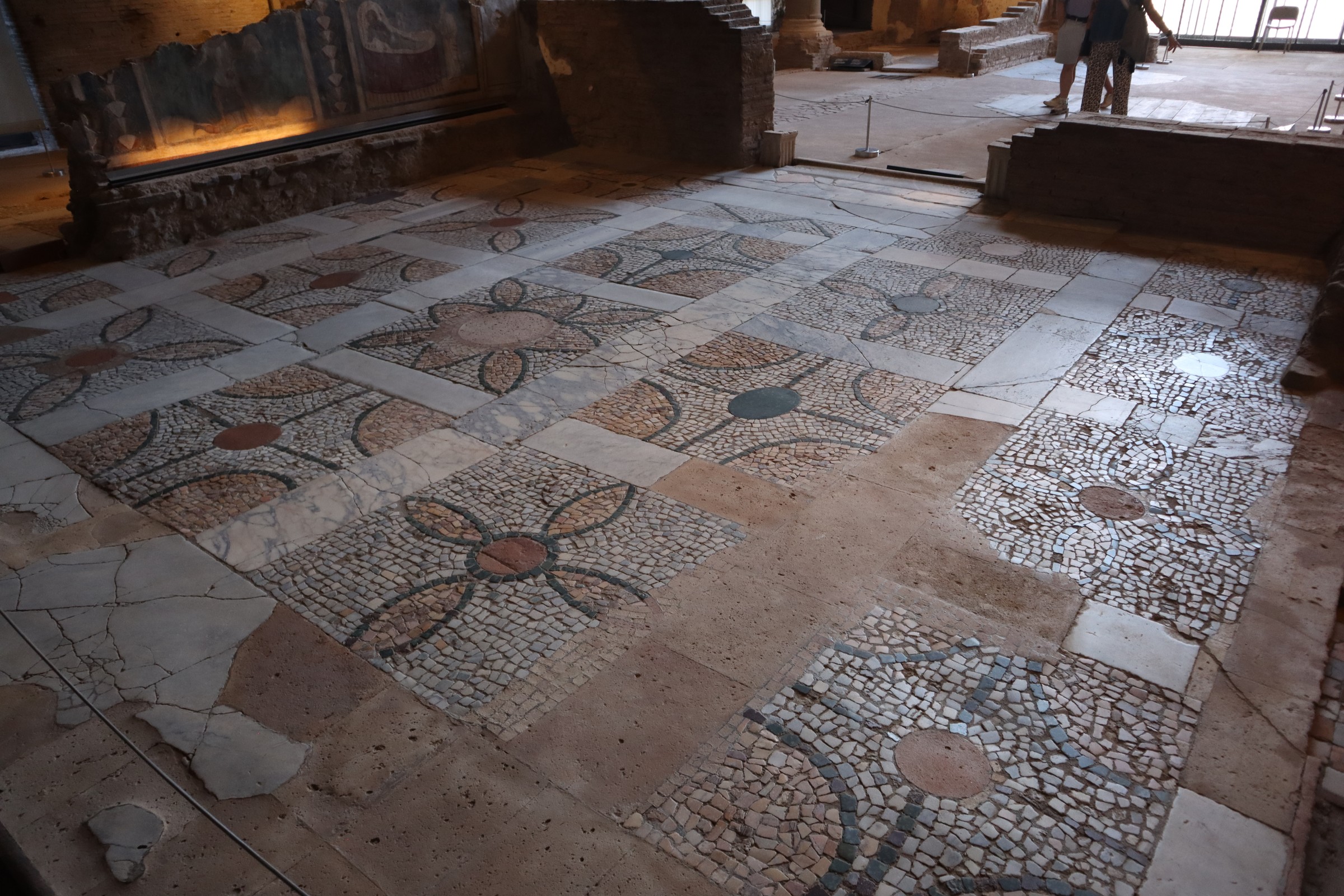 day66-santa-maria-antiqua-floor The patterned stone and mosaic floor inside Santa Maria Antiqua