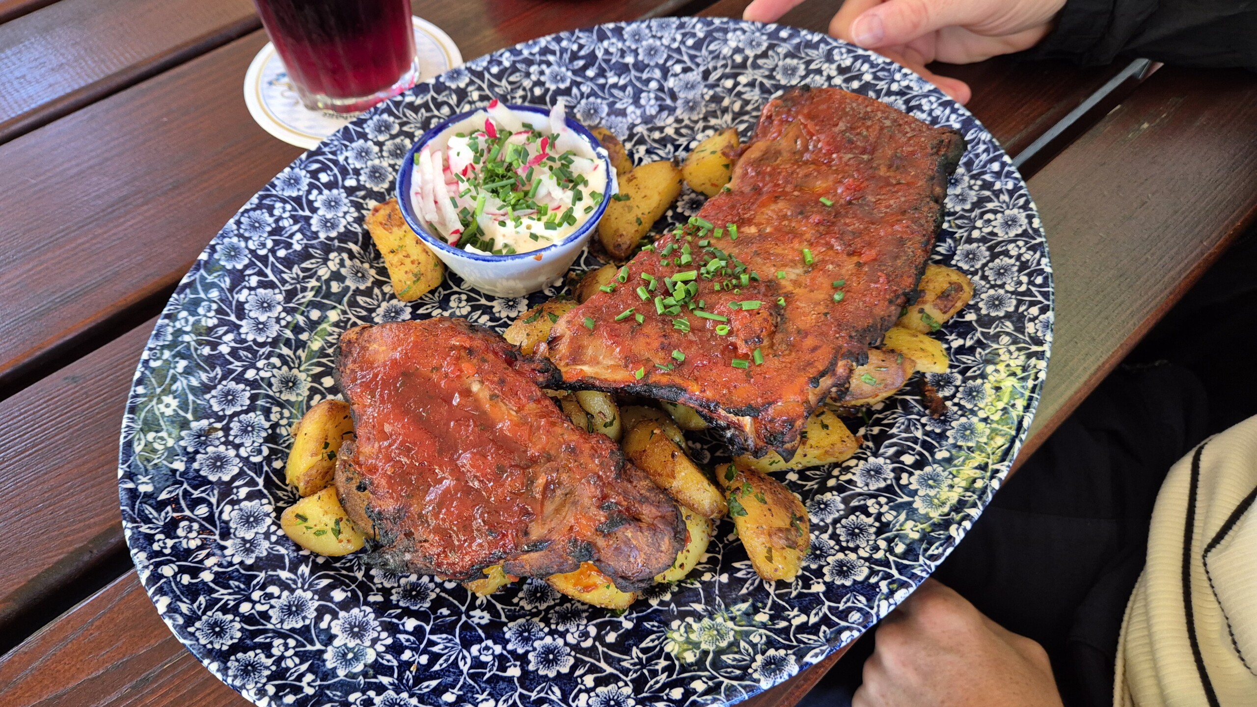 Pork ribs at a traditional Frankfurt restaurant